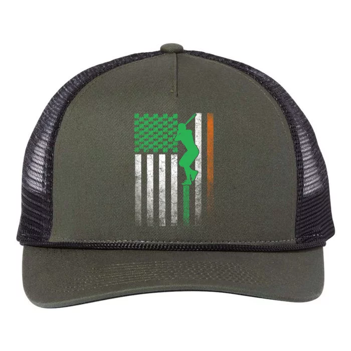 St Patrick's Day Irish American Flag Baseball Saint Paddy's Cool Gift Retro Rope Trucker Hat Cap