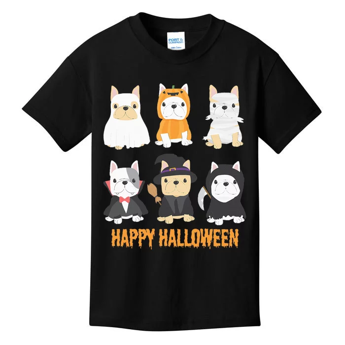 Spooky Pug Dogs Adorable Gifts for French Bulldog Lovers Kids T-Shirt