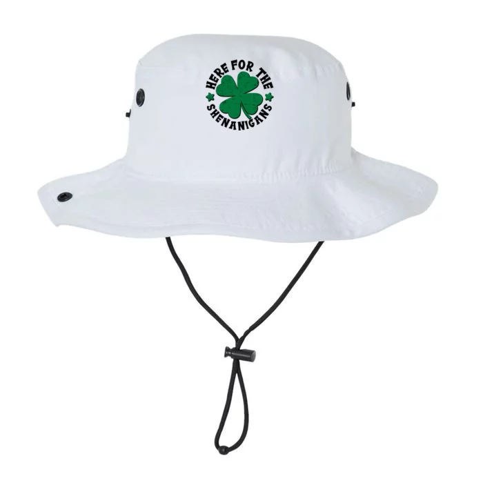 St Patricks Day Here For The Shenanigans Lucky Shamrock Clover Legacy Cool Fit Booney Bucket Hat