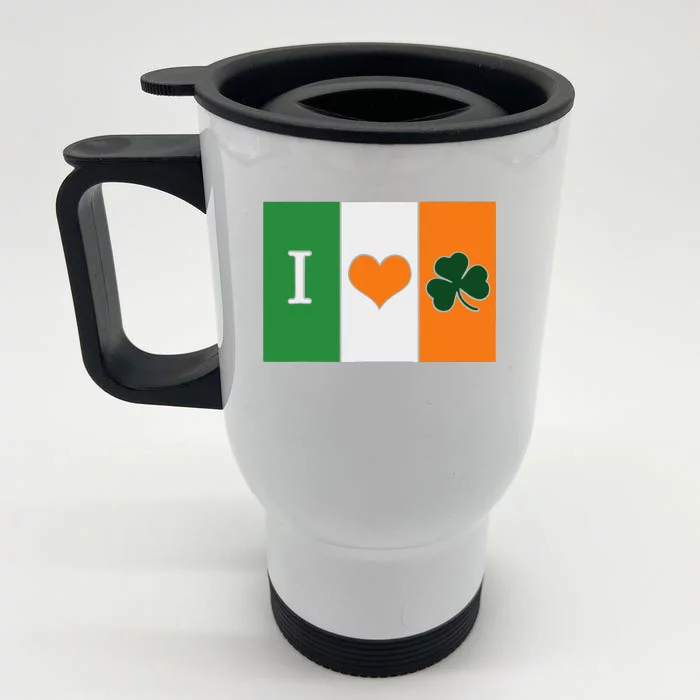 Saint Patrick's Day I Love Ireland Lucky Charmss Paddy's Day Front & Back Stainless Steel Travel Mug