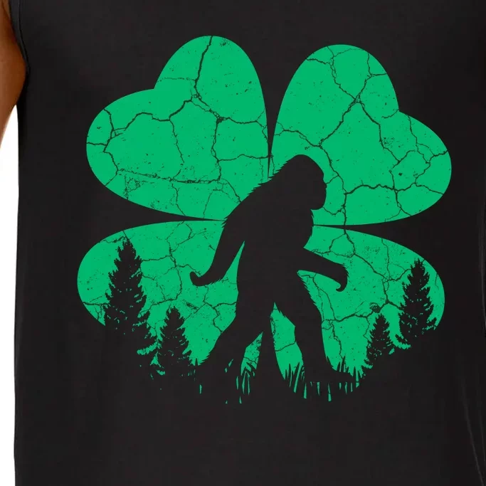 St Patricks Day Bigfoot Sasquatch Irish Clover Comfort Colors® Tank Top