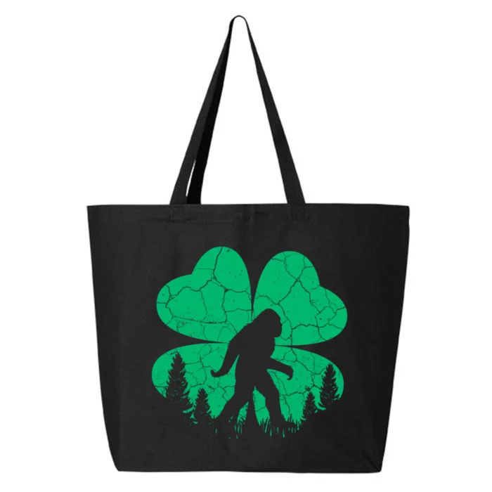 St Patricks Day Bigfoot Sasquatch Irish Clover 25L Jumbo Tote