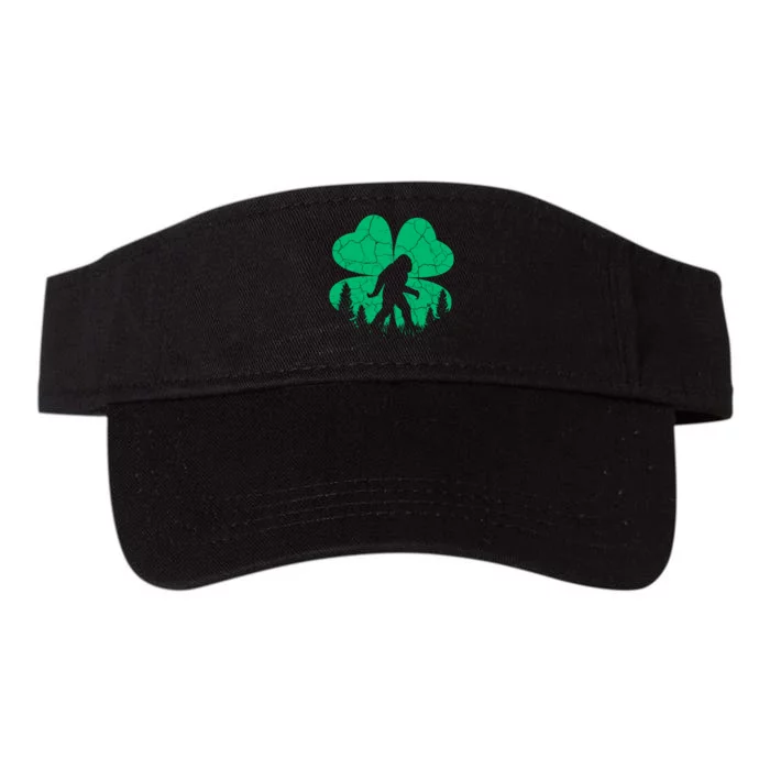 St Patricks Day Bigfoot Sasquatch Irish Clover Valucap Bio-Washed Visor