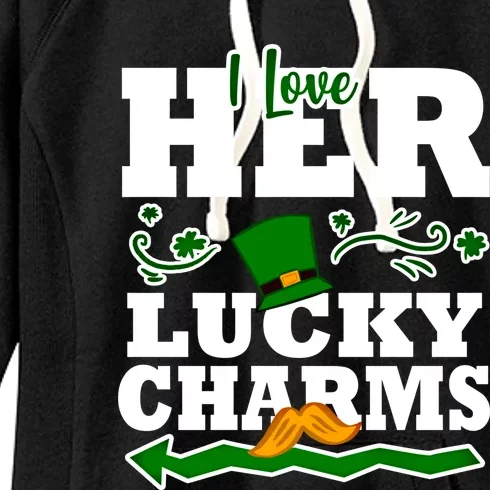 St Patricks Day Couples Love Her Lucky Funny Husband Gift Women's Fleece Hoodie