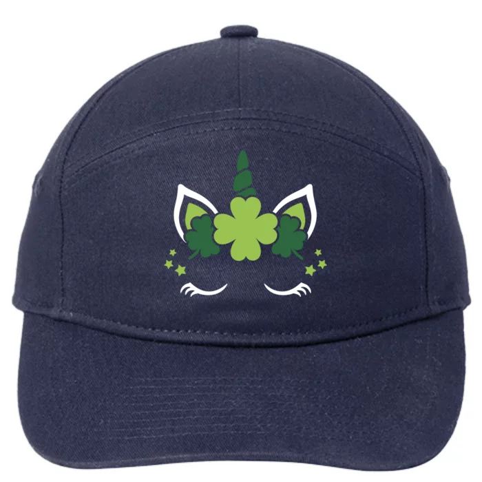 St Patrick's Day Clover Lucky Unicorn 7-Panel Snapback Hat