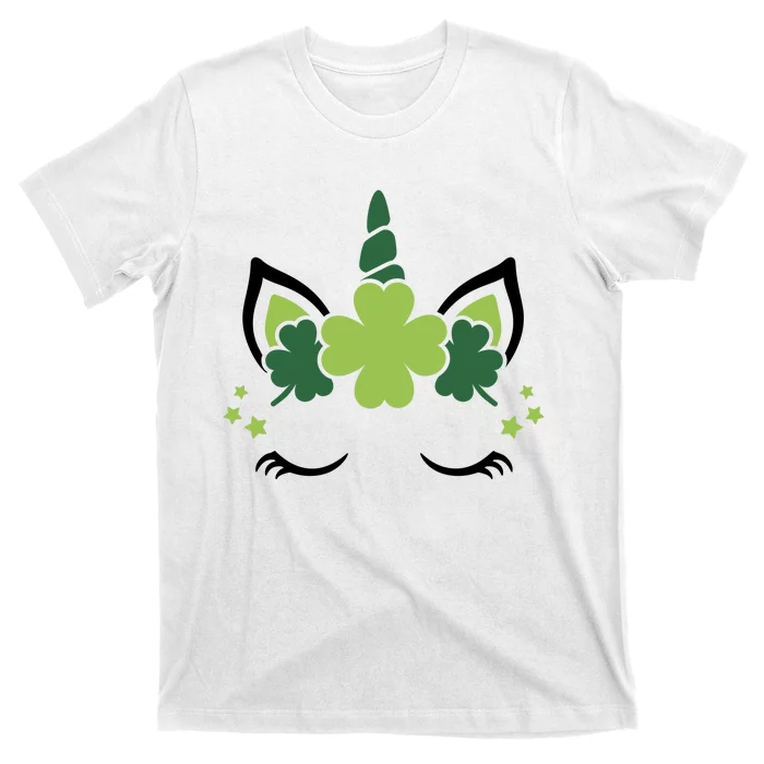 St Patrick's Day Clover Lucky Unicorn T-Shirt