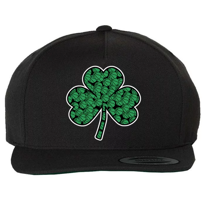 St Patrick's Day March 17 2022 Basketball Shamrock Great Gift Wool Snapback Cap