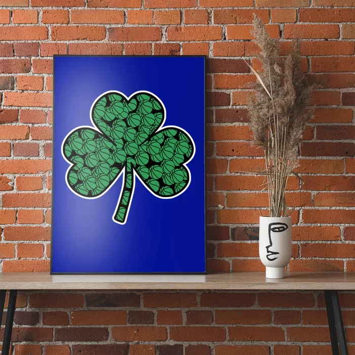 St Patrick's Day March 17 2022 Basketball Shamrock Great Gift Poster