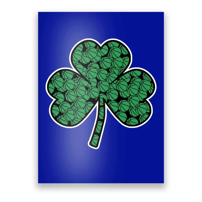 St Patrick's Day March 17 2022 Basketball Shamrock Great Gift Poster