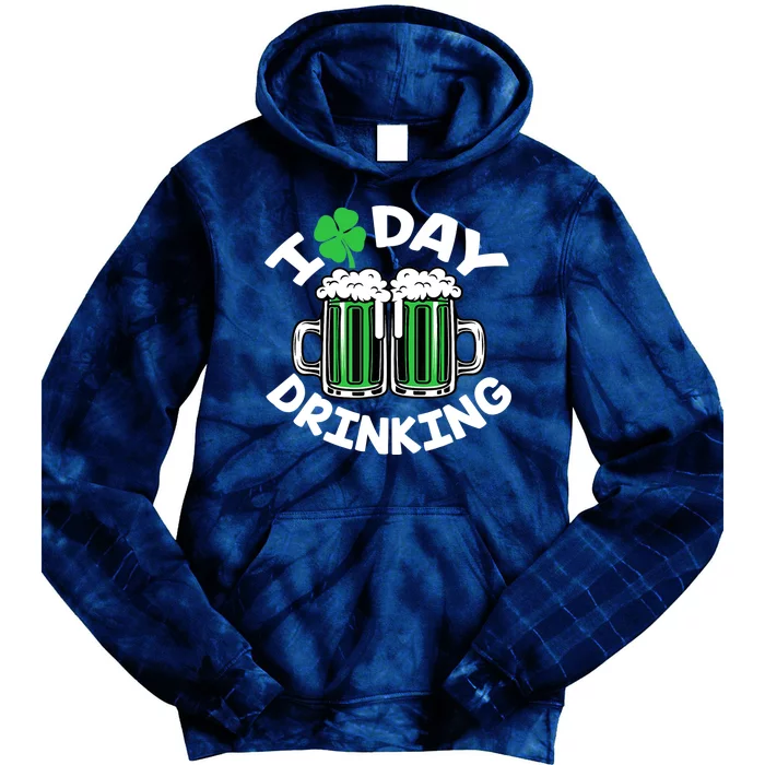 St Patricks Day I Love Day Drinking Funny Gifts Beer Lover Tie Dye Hoodie