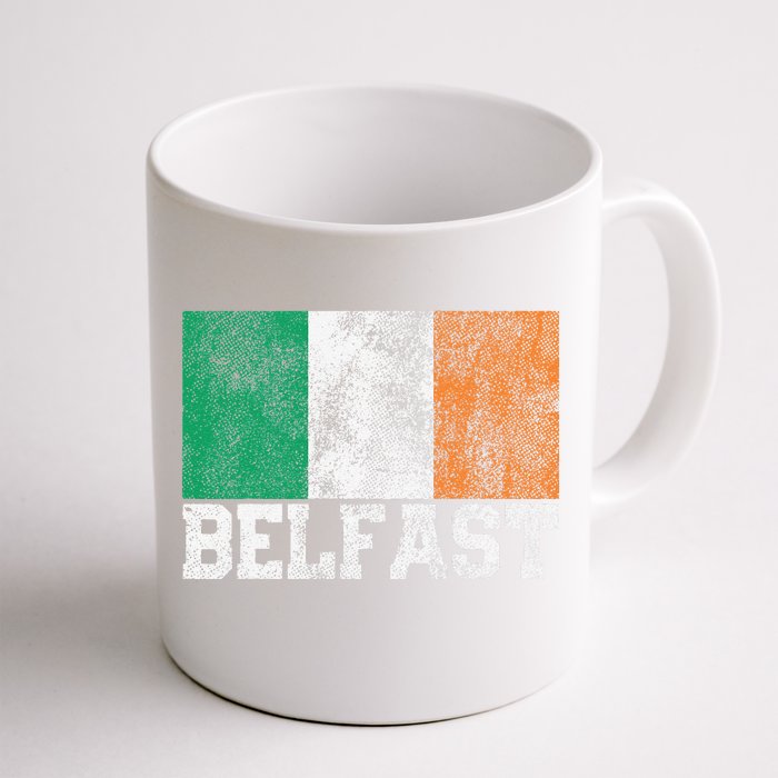 St Patrick's Day Irish Flag Belfast Ireland Saint Paddy's Front & Back Coffee Mug