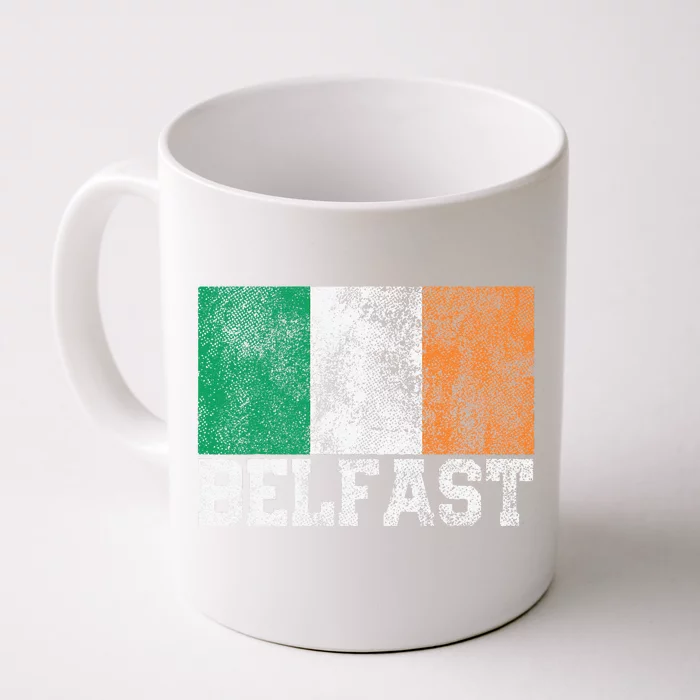 St Patrick's Day Irish Flag Belfast Ireland Saint Paddy's Front & Back Coffee Mug