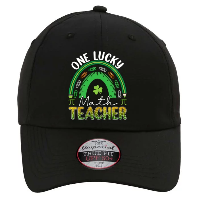 Saint Patricks Day Teacher One Lucky Math Teacher Rainbow Great Gift The Original Performance Cap