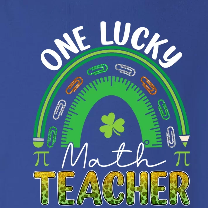 Saint Patricks Day Teacher One Lucky Math Teacher Rainbow Great Gift Toddler Long Sleeve Shirt