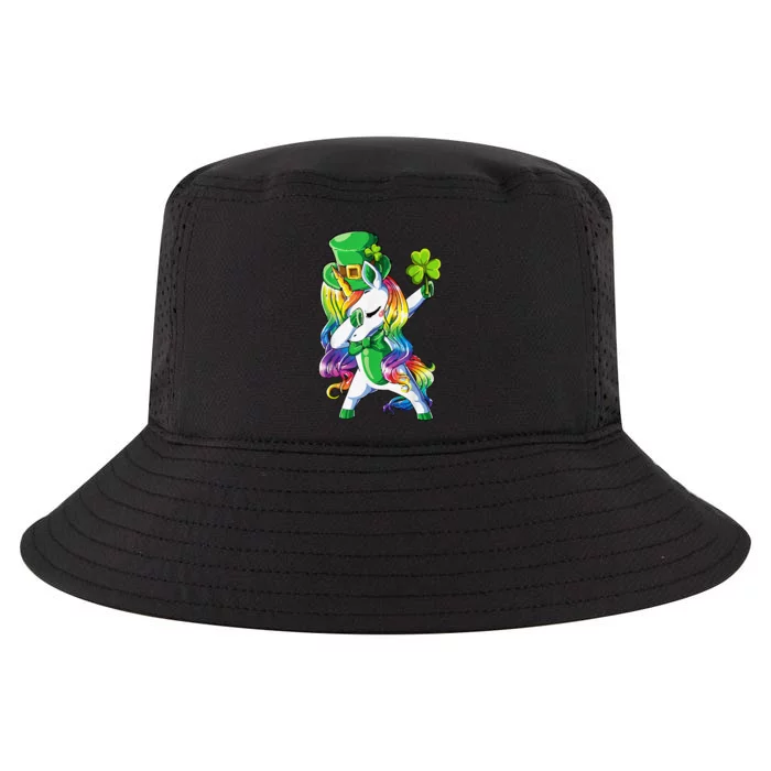 St Patricks Day Dabbing Unicorn Leprechaun Lepricorn Cool Comfort Performance Bucket Hat