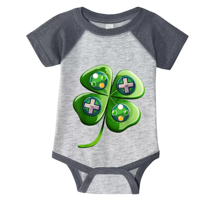 St Patricks Day Shamrock Video Gamer Gaming s Boys Infant Baby Jersey Bodysuit