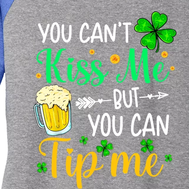 St Patrick's Day Lucky Shamrock Waitress Bartender Waiter Cute Gift Women's Tri-Blend 3/4-Sleeve Raglan Shirt