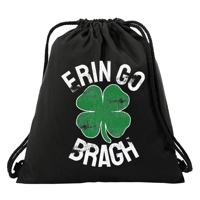 St. Patrick's Day Shamrock Erin Go Bragh Irish Saint Paddy's Drawstring Bag