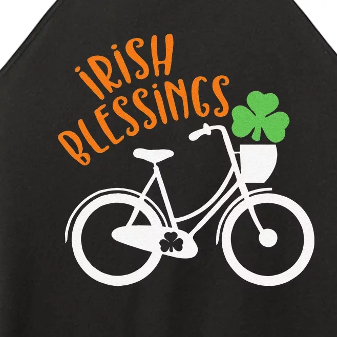 Saint Patrick's Day Irish Blessings Lucky Charmss Paddy's Day Women’s Perfect Tri Rocker Tank