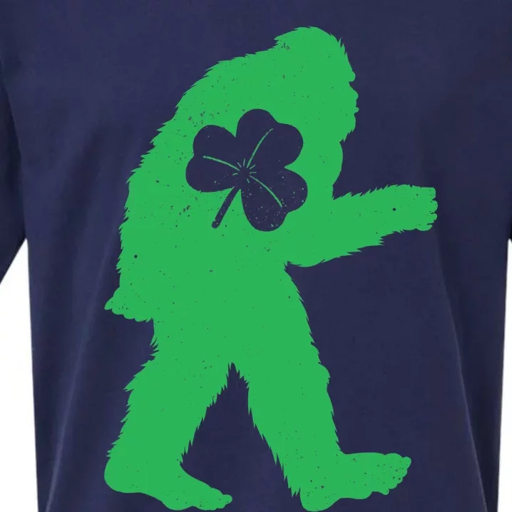 St Patricks Day Bigfoot Irish Sasquatch Saint Paddy's Sueded Cloud Jersey T-Shirt