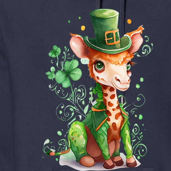 St Patrick's Day Irish Funny Giraffe Saint Patrick's Day Premium Hoodie