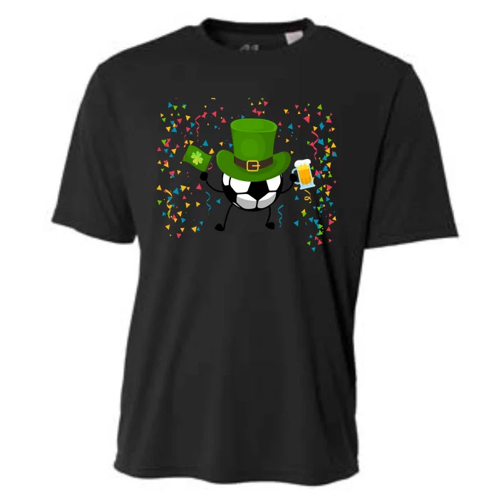 St Patrick's Day Soccer Leprechaun Sports Funny Gift Cooling Performance Crew T-Shirt