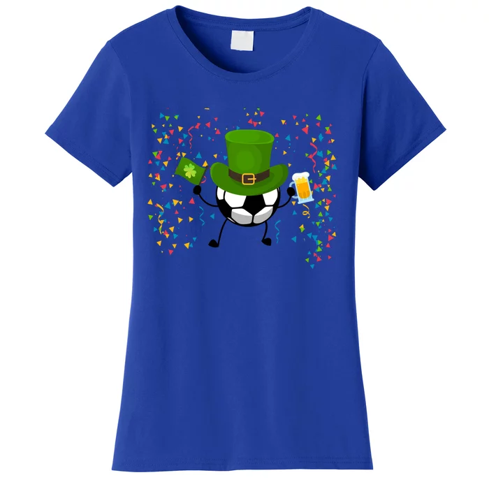 St Patrick's Day Soccer Leprechaun Sports Funny Gift Women's T-Shirt