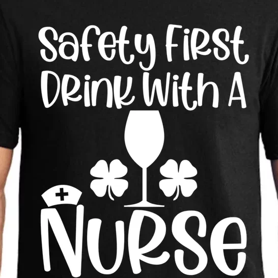 St Patricks Day Funny Sarcastic Healthcare Nurse Green Cute Gift Pajama Set