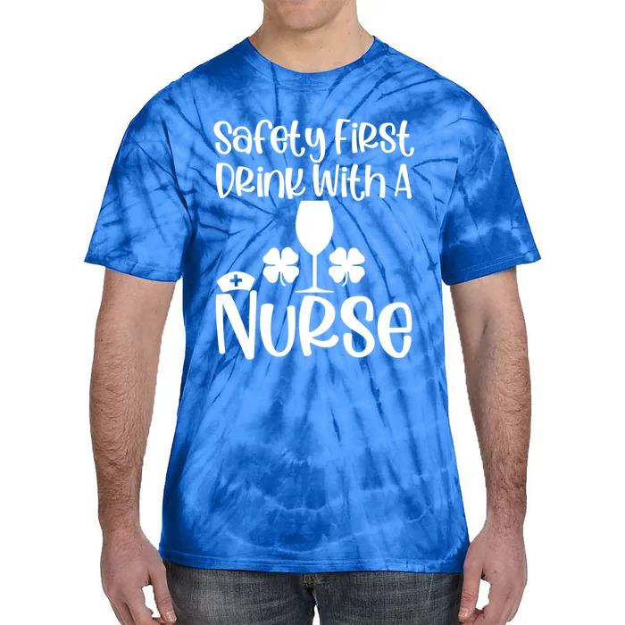 St Patricks Day Funny Sarcastic Healthcare Nurse Green Cute Gift Tie-Dye T-Shirt