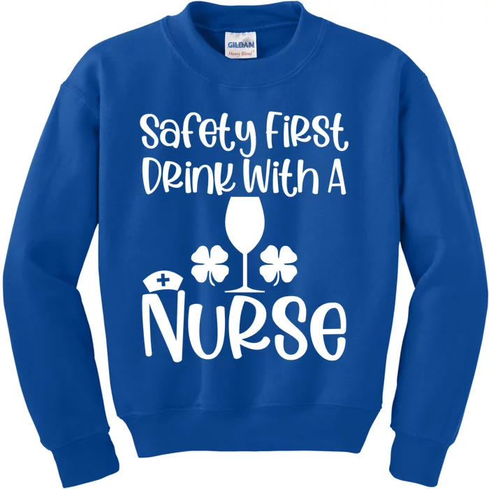 St Patricks Day Funny Sarcastic Healthcare Nurse Green Cute Gift Kids Sweatshirt