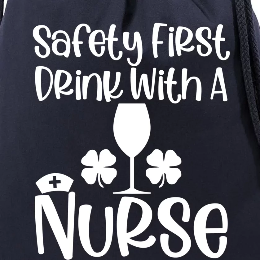 St Patricks Day Funny Sarcastic Healthcare Nurse Green Cute Gift Drawstring Bag