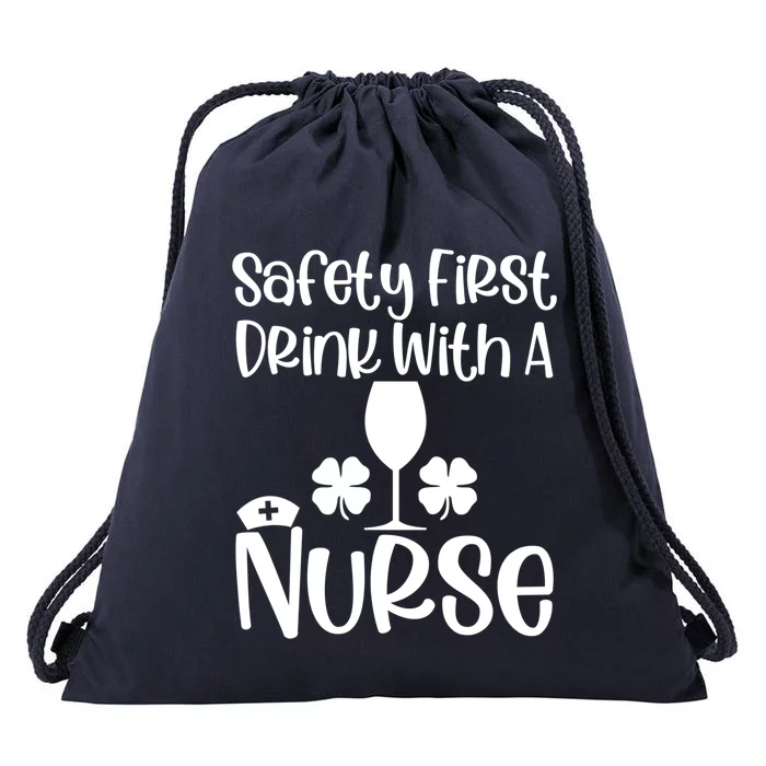 St Patricks Day Funny Sarcastic Healthcare Nurse Green Cute Gift Drawstring Bag