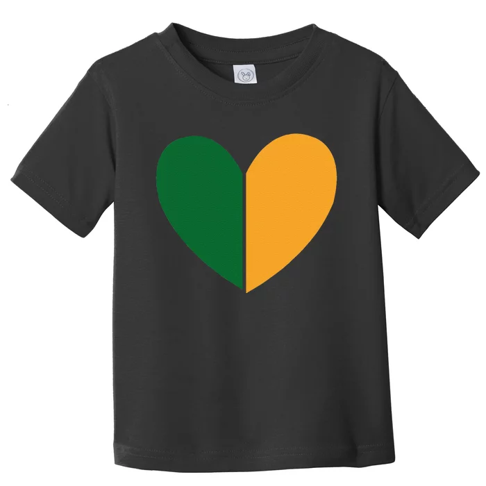 Saint Patrick's Day Irish Heart Flag Lucky Charmss Paddy's Day Cute Toddler T-Shirt