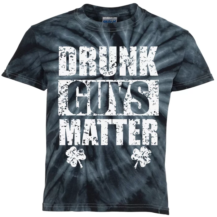 Saint Patrick's Day Drunk Guys Matter Irish Beer Kids Tie-Dye T-Shirt