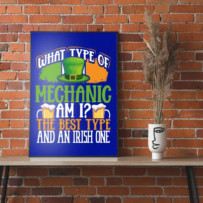 St Patrick's Day Mechanic Irish Shamrock Leprechaun Hat Gift Meaningful Gift Poster