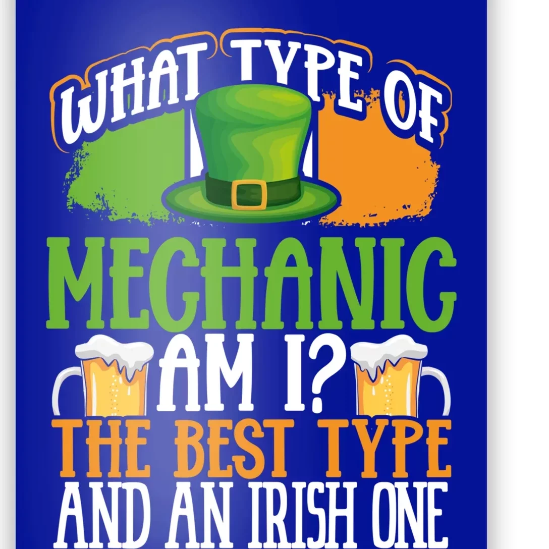 St Patrick's Day Mechanic Irish Shamrock Leprechaun Hat Gift Meaningful Gift Poster