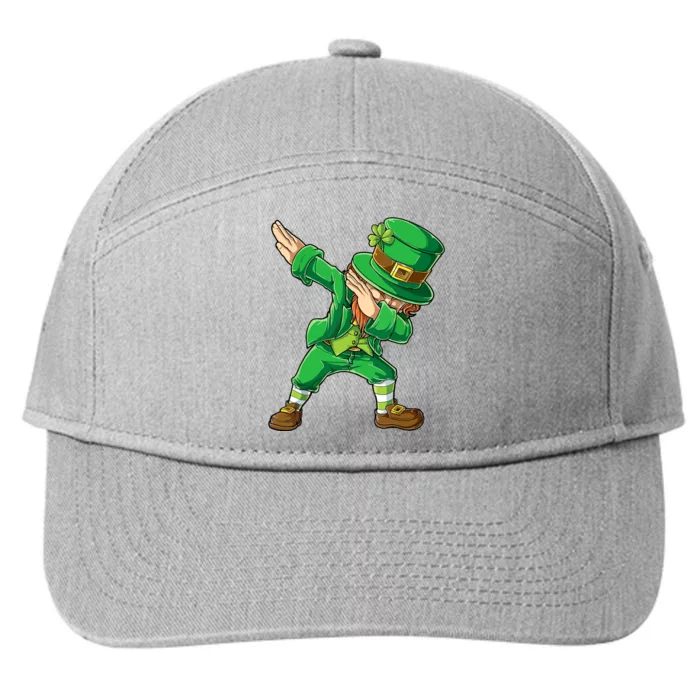 St Patricks Day Dabbing Leprechaun Boy Girl Dab Dance 7-Panel Snapback Hat