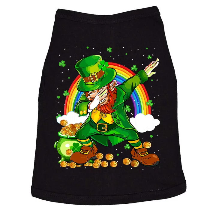 St Patricks Day Dabbing Leprechaun Boy Funny Dab Dance Doggie Tank