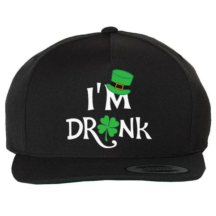 Saint Patrick's Day I'm Drunk Funny Matching Party Wool Snapback Cap