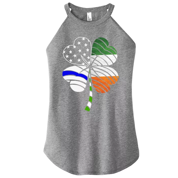 St Patrick's Day Pajamas Irish Police Garda St Paddy Present Gift Women’s Perfect Tri Rocker Tank