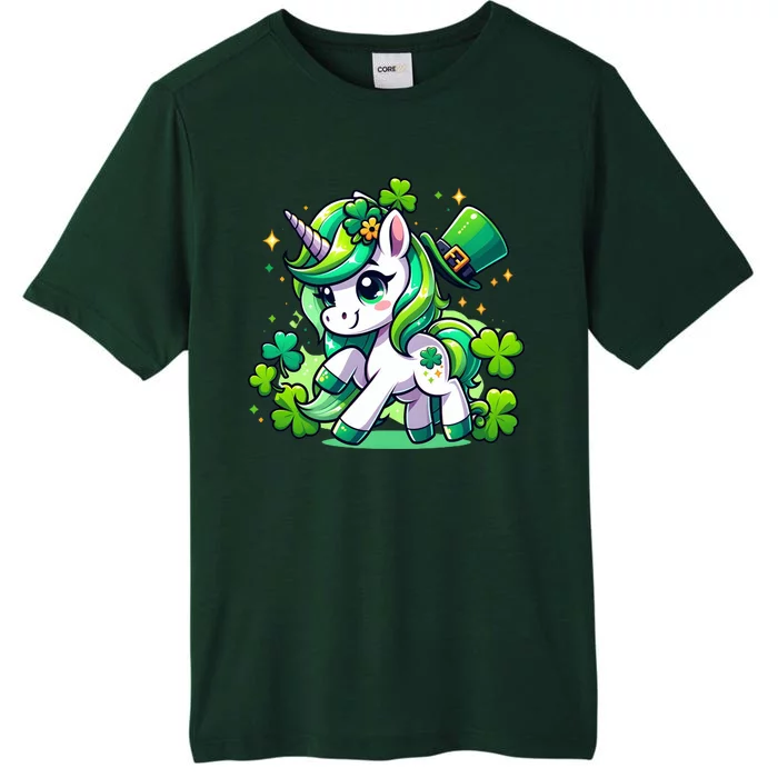 St Patrick Day Irish Unicorn Lepricorn ChromaSoft Performance T-Shirt