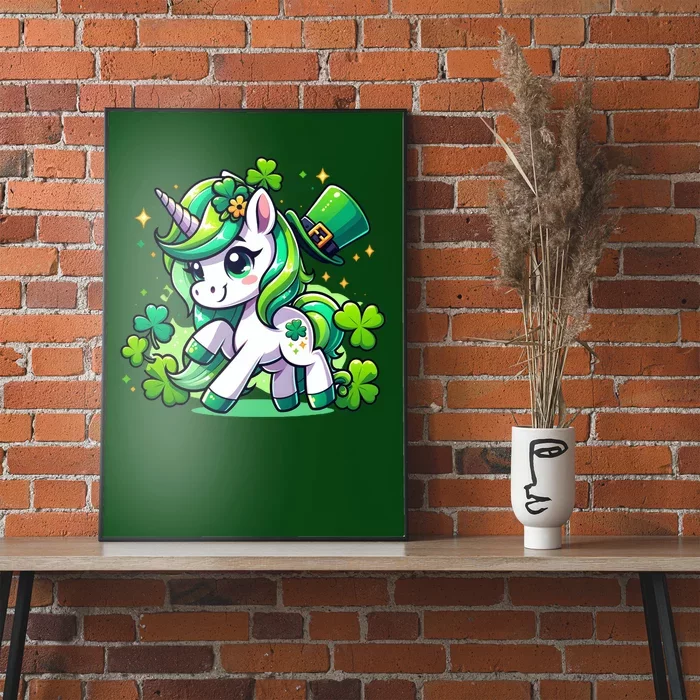 St Patrick Day Irish Unicorn Lepricorn Poster