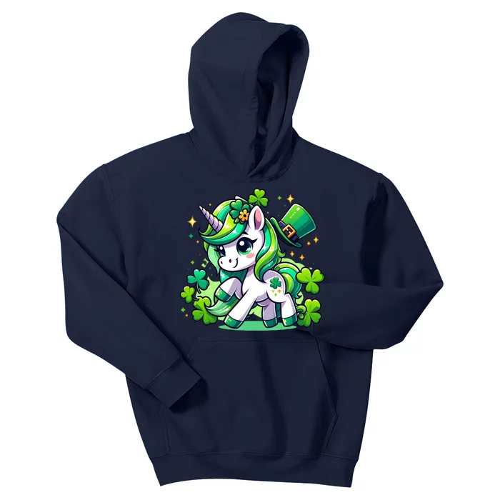 St Patrick Day Irish Unicorn Lepricorn Kids Hoodie