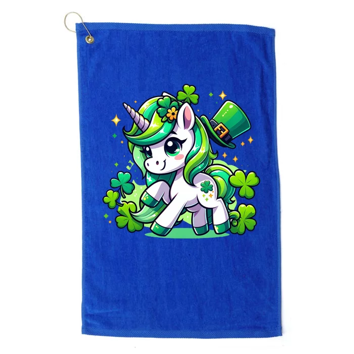 St Patrick Day Irish Unicorn Lepricorn Platinum Collection Golf Towel