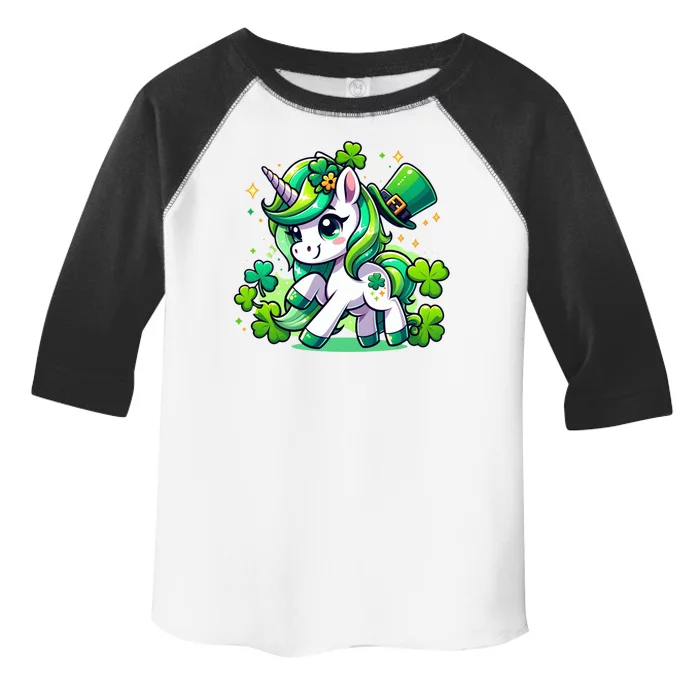 St Patrick Day Irish Unicorn Lepricorn Toddler Fine Jersey T-Shirt