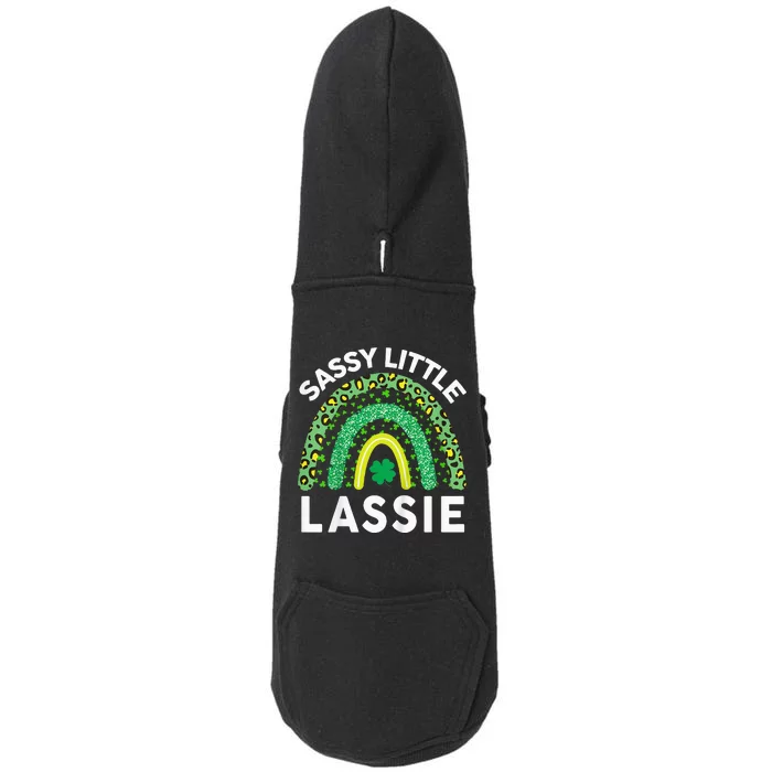 St Patricks Day Gifts Funny Baby Sassy Little Lassie Doggie 3-End Fleece Hoodie