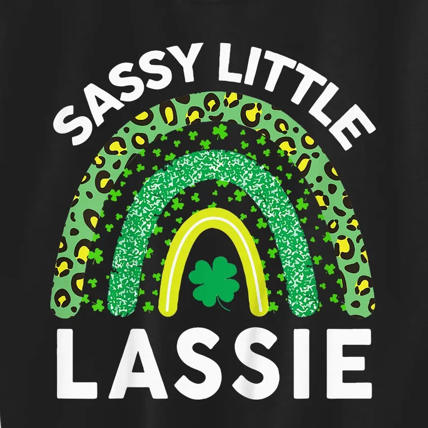 St Patricks Day Gifts Funny Baby Sassy Little Lassie Kids Sweatshirt