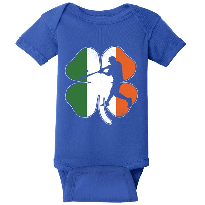 St Patrick's Day Shamrock Baseball Player Costume Gift Baby Bodysuit