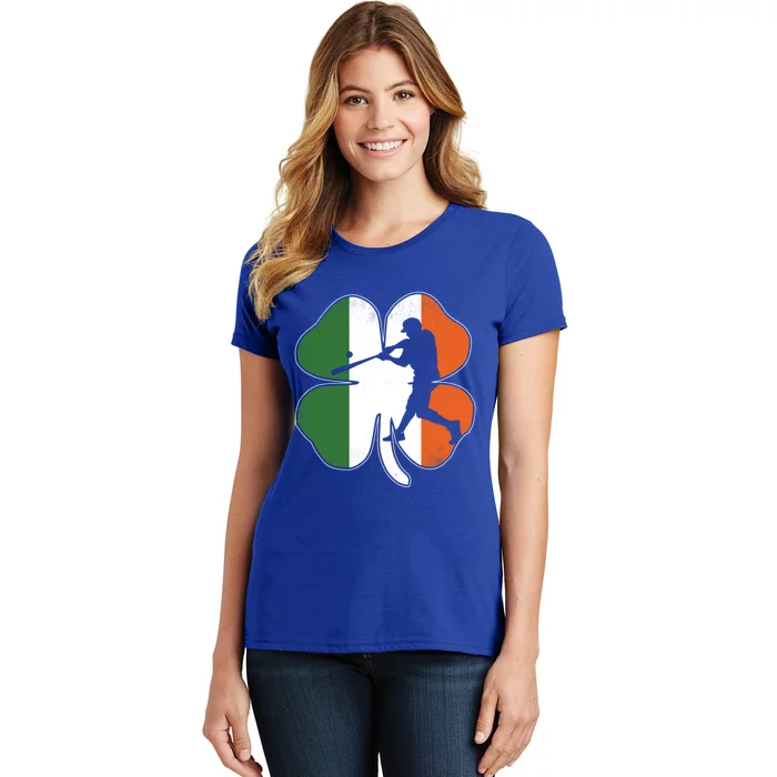 St Patrick's Day Shamrock Baseball Player Costume Gift Women's T-Shirt