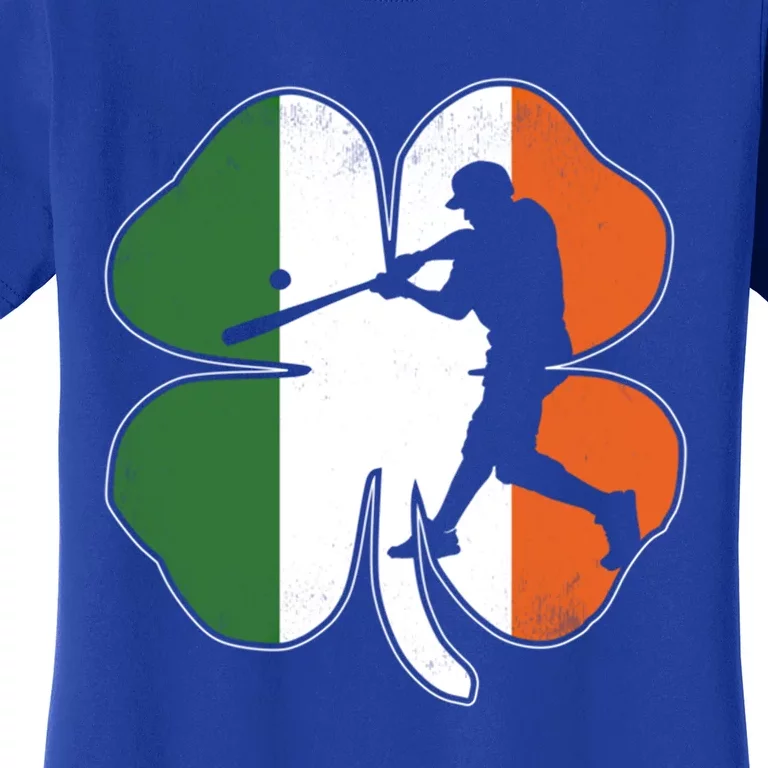 St Patrick's Day Shamrock Baseball Player Costume Gift Women's T-Shirt